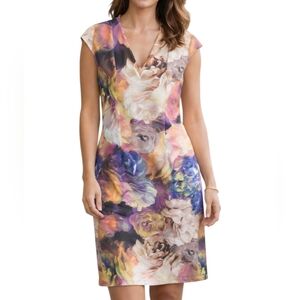 Ronni Nicole Cap Sleeve Floral Dress Size 14